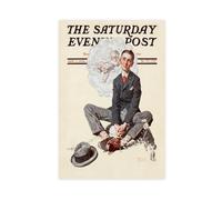 WCYB Cupid's Message, 1924 by Norman Rockwell Prints Posters Canvas Deco Paintings Wall Art For Office Living Room Unframe 12" L X 18" W