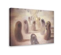 WCYB Desoxyribonucleic Acid Arabs by Salvador Dali Prints Posters Canvas Deco Paintings Wall Art For Office Living Room Frame 20" L X 30" W