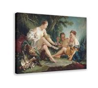 WCYB Diana Returning from The Hunt by François Boucher Rococo Renaissance Prints Posters Canvas Deco Paintings Wall Art For Office Living Room Frame 12" L X