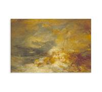 WCYB Disaster at Sea 1835 by Joseph Mallord William Turner Prints Posters Canvas Deco Paintings Wall Art For Office Unframe 16" L X 24" W