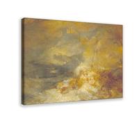 WCYB Disaster at Sea 1835 by Joseph Mallord William Turner Prints Posters Canvas Deco Paintings Wall Art For Office Frame 16" L X 24" W