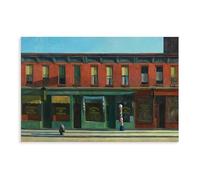 WCYB Early Sunday Morning by Edward Hopper Prints Posters Canvas Deco Paintings Wall Art For Office Living Room Unframe 16" L X 24" W