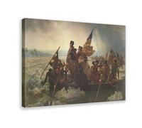 WCYB Emanuel Leutze - Washington Crossing The Delaware Posters Prints Canvas Deco Paintings Wall Art Frame 12" L X 18" W