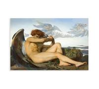 WCYB Fallen Angel by Alexandre Cabanel Prints Posters Canvas Deco Paintings Wall Art For Office Unframe 12" L X 18" W