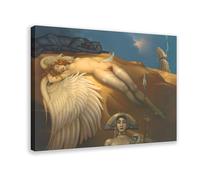 WCYB Fallen Angel by Michael Parkes Prints Posters Canvas Deco Paintings Wall Art For Office Living Room Frame 20" L X 30" W