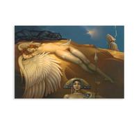 WCYB Fallen Angel by Michael Parkes Prints Posters Canvas Deco Paintings Wall Art For Office Unframe 12" L X 18" W