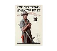 WCYB Farmer And The Bird, 1923 by Norman Rockwell Posters Prints Canvas Deco Paintings Wall Art Unframe 12" L X 18" W