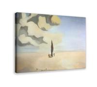 WCYB Figure And Drapery in A Landscape by Salvador Dali Posters Prints Canvas Deco Paintings Wall Art Frame 24" L X 36" W