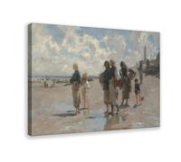 WCYB Fishing for Oysters at Cancale 1978 by John Singer Sargent Posters Prints Canvas Deco Paintings Wall Art Frame 20" L X 30" W