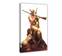 WCYB Flash for Freedom by Frank Frazetta Illustration Posters Prints Canvas Deco Paintings Wall Art Frame 20" L X 30" W