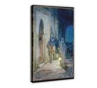 WCYB Flight Into Egypt by Henry Ossawa Tanner Prints Posters Canvas Deco Paintings Wall Art For Office Frame 16" L X 24" W
