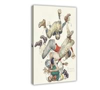 WCYB Four Sporting Boys - First Down, 1951 by Norman Rockwell Prints Posters Canvas Deco Paintings Wall Art For Office Frame 20" L X 30" W