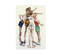 WCYB Four Sporting Boys - Oh Yeah by Norman Rockwell Prints Posters Canvas Deco Paintings Wall Art For Office Living Room Unframe 24" L X 36" W