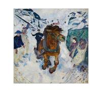 WCYB Galloping Horse by Edvard Munch Posters Prints Canvas Deco Paintings Wall Art Unframe 20" L X 20" W