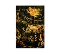 WCYB Gathering Manna from Heaven by Jacopo Tintoretto Posters Prints Canvas Deco Paintings Wall Art Unframe 20" L X 30" W