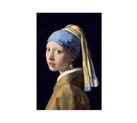 WCYB Girl with A Pearl Earring by Johannes Vermeer Prints Posters Canvas Deco Paintings Wall Art For Office Unframe 12" L X 18" W