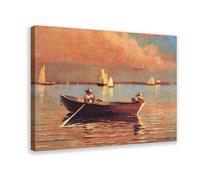 WCYB Gloucester Harbor by Winslow Homer Prints Posters Canvas Deco Paintings Wall Art For Office Frame 12" L X 18" W