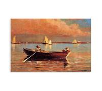 WCYB Gloucester Harbor by Winslow Homer Prints Posters Canvas Deco Paintings Wall Art For Office Living Room Unframe 24" L X 36" W