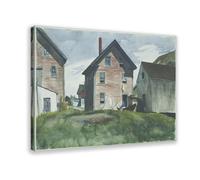 WCYB Gloucester Mansion by Edward Hopper Posters Prints Canvas Deco Paintings Wall Art Frame 12" L X 18" W