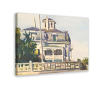 WCYB Gloucester Mansions by Edward Hopper Prints Posters Canvas Deco Paintings Wall Art For Office Living Room Frame 12" L X 18" W