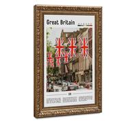WCYB Great Britain UK Scenery Travel Posters Prints Canvas Deco Paintings Wall Art Hangable Frame 8" L X 12" W
