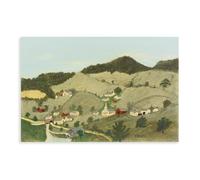 WCYB Green Hills by Grandma Moses Posters Prints Canvas Deco Paintings Wall Art Unframe 24" L X 36" W