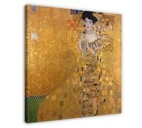 WCYB Gustav Klimt - Portrait of Adele Bloch-Bauer I Posters Prints Canvas Deco Paintings Wall Art Frame 16" L X 16" W