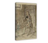 WCYB He Gave Each A Large Piece of Gingerbread by Arthur Rackham Posters Prints Canvas Deco Paintings Wall Art Frame 16" L X 24" W
