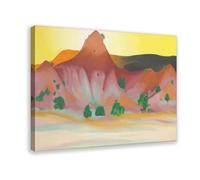 WCYB Hills And Mesa to The West by Georgia O'Keeffe Prints Posters Canvas Deco Paintings Wall Art For Office Living Room Frame 16" L X 24" W