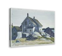 WCYB House at The Fort, Gloucester by Edward Hopper Prints Posters Canvas Deco Paintings Wall Art For Office Frame 24" L X 36" W