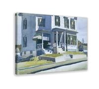 WCYB House on Middle Street, Gloucester by Edward Hopper Posters Prints Canvas Deco Paintings Wall Art Frame 16" L X 24" W