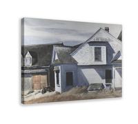 WCYB House on Pamet River by Edward Hopper Prints Posters Canvas Deco Paintings Wall Art For Office Frame 24" L X 36" W