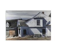 WCYB House on Pamet River by Edward Hopper Prints Posters Canvas Deco Paintings Wall Art For Office Unframe 24" L X 36" W