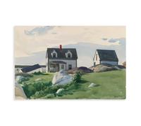 WCYB Houses of ‘Squam Light, Gloucester by Edward Hopper Prints Posters Canvas Deco Paintings Wall Art For Office Living Room Unframe 20" L X 30" W