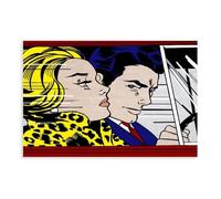 WCYB Illustrations Print In The Car by Roy Lichtenstein Prints Posters Canvas Deco Paintings Wall Art For Office Unframe 24" L X 36" W