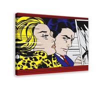 WCYB Illustrations Print In The Car by Roy Lichtenstein Prints Posters Canvas Deco Paintings Wall Art For Office Frame 16" L X 24" W