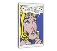 WCYB Illustrations Print The Melody Haunts My Reverie by Roy Lichtenstein Posters Prints Canvas Deco Paintings Wall Art Frame 20" L X 30" W