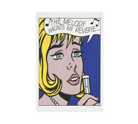 WCYB Illustrations Print The Melody Haunts My Reverie by Roy Lichtenstein Prints Posters Canvas Deco Paintings Wall Art For Office Unframe 24" L X 36" W