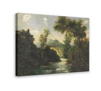 WCYB In The Swiss Alps by Gustave Courbet Realism Symbolism Romanticism Prints Posters Canvas Deco Paintings Wall Art For Office Frame 16" L X 24" W