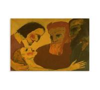 WCYB Jesus Christ And The Sinner by Emil Nolde Posters Prints Canvas Deco Paintings Wall Art Unframe 12" L X 18" W