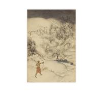 WCYB King Arthur by Arthur Rackham Prints Posters Canvas Deco Paintings Wall Art For Office Living Room Unframe 24" L X 36" W