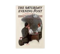 WCYB Knowledge Is Power, 1917 by Norman Rockwell Prints Posters Canvas Deco Paintings Wall Art For Office Living Room Unframe 20" L X 30" W