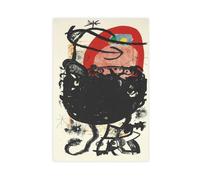 WCYB LA GUERRIÈRE DE CENT ANS by Joan Miro Prints Posters Canvas Deco Paintings Wall Art For Office Unframe 16" L X 24" W