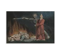 WCYB Lucifer And The Pope in Hell by William Blake Prints Posters Canvas Deco Paintings Wall Art For Office Unframe 16" L X 24" W