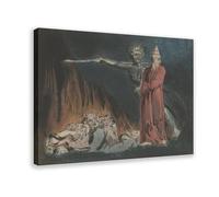 WCYB Lucifer And The Pope in Hell by William Blake Prints Posters Canvas Deco Paintings Wall Art For Office Frame 16" L X 24" W