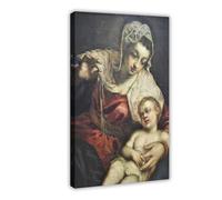 WCYB Madonna And Child by Jacopo Tintoretto Prints Posters Canvas Deco Paintings Wall Art For Office Living Room Frame 24" L X 36" W