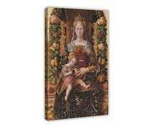 WCYB Madonna Della Candeletta by Carlo Crivelli Prints Posters Canvas Deco Paintings Wall Art For Office Living Room Frame 24" L X 36" W