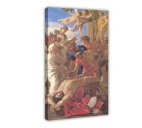 WCYB Martyrdom of St. ErasmusDance to The Music of Time BY Nicolas Poussin Posters Prints Canvas Deco Paintings Wall Art Frame 12" L X 18" W