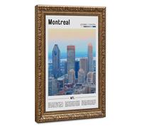 WCYB Montreal Quebec Canada Landscape Travel Posters Prints Canvas Deco Paintings Wall Art Hangable Frame 20" L X 30" W