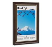 WCYB Mount Fuji Japan Scenery Travel Posters Prints Canvas Deco Paintings Wall Art Hangable Frame 8" L X 12" W